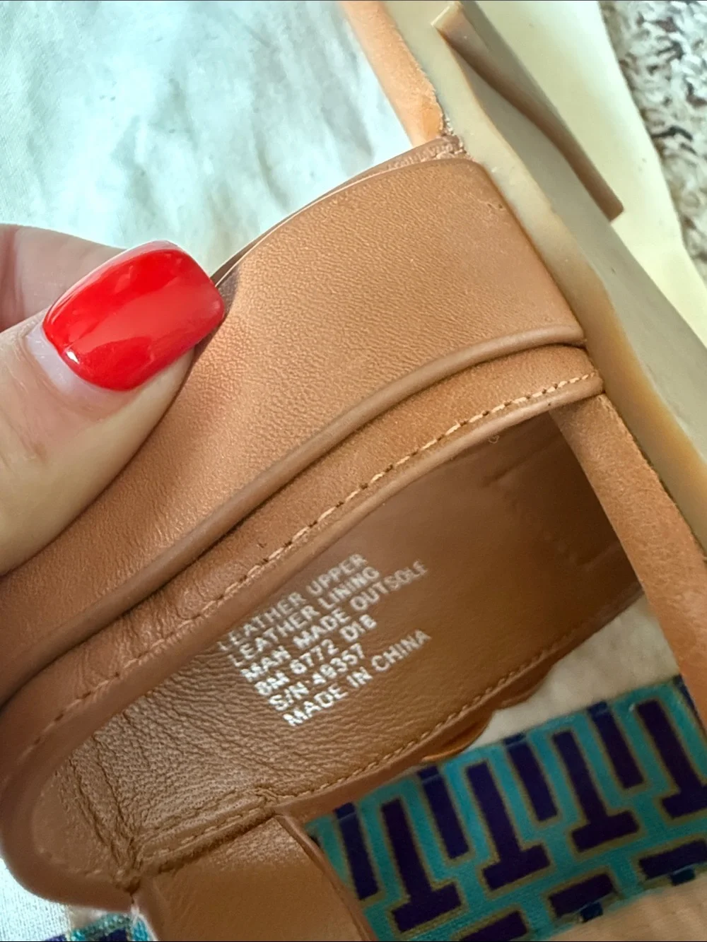 Tory Burch Brown Leather Thong Sandals with Gold Buckle